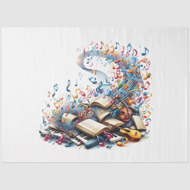Papel De Seda Music Notes Series Design 4 (Anverso)