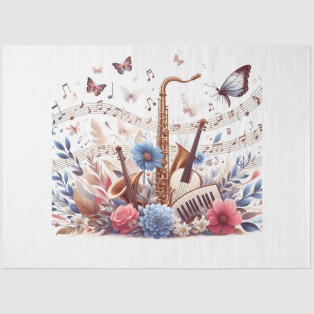 Papel De Seda Music Notes Series Design 7 (Anverso)