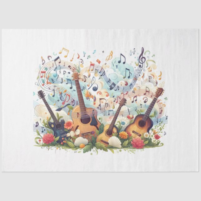 Papel De Seda Music Notes Series Design 9 (Anverso)