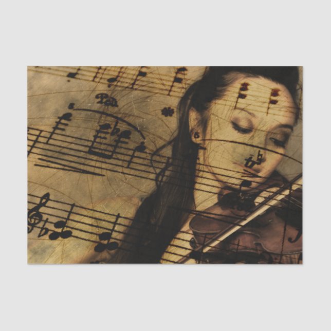 Papel De Seda Música artsy del violín (Anverso)