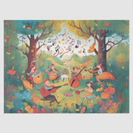 Papel De Seda Música caprichosa en el bosque