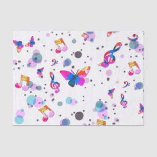 Papel De Seda Música colorida bailando
