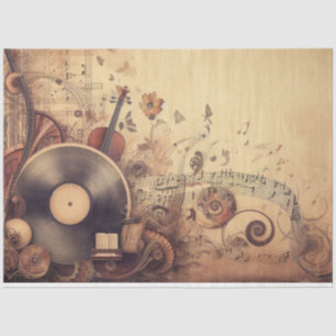 Papel De Seda Música de Efímera Decoupage Muebles Scrapbooking