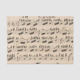 Papel De Seda Música de hoja manuscrita de época
