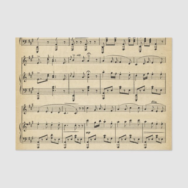 Papel De Seda Música de hojas de cosecha (Anverso)