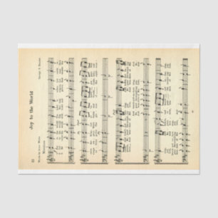 Papel De Seda Música de Partitura de Joy To The World DW3 Decoup