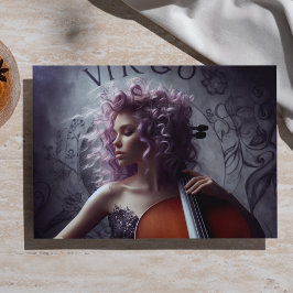 Papel De Seda Música de Virgo Zodíaco Violonchelo Decoupage 