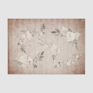 Papel De Seda música floral vintage