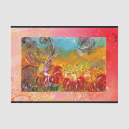 Papel De Seda MÚSICA FLOWER FLOWER FAIRY Floral Fantasía rosa