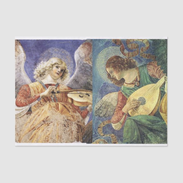 PAPEL DE SEDA MÚSICA HACIENDO ÁNGELES A LOS NAVIDADES (Anverso)