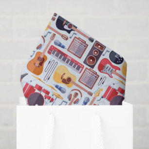 Papel De Seda Música Instrumentos Musicales Decoupage