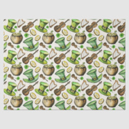 Papel De Seda Música irlandesa para el Día de San Patricio