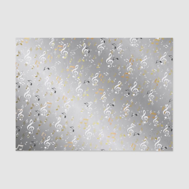 Papel De Seda música, música, nota, blanco, melodía, clef, sonid (Anverso)