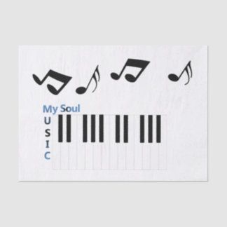Papel De Seda Música Nota Musical Tecla de Piano