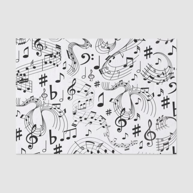Papel De Seda Música, notas musicales (Anverso)