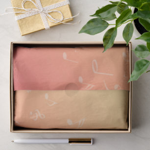 Papel De Seda Música Peach