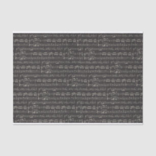 Papel De Seda Músico de patrón de notas de música negra vintage