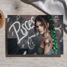 Papel De Seda Músico Zodiaco Piscis Piano Decoupage