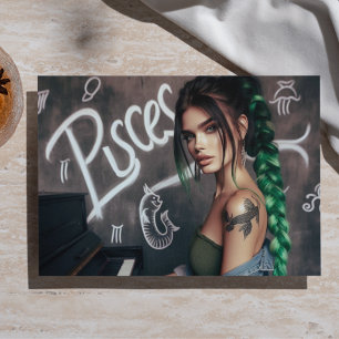 Papel De Seda Músico Zodiaco Piscis Piano Decoupage 
