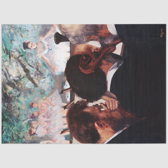 Papel De Seda Músicos de orquesta, Edgar Degas (Anverso)