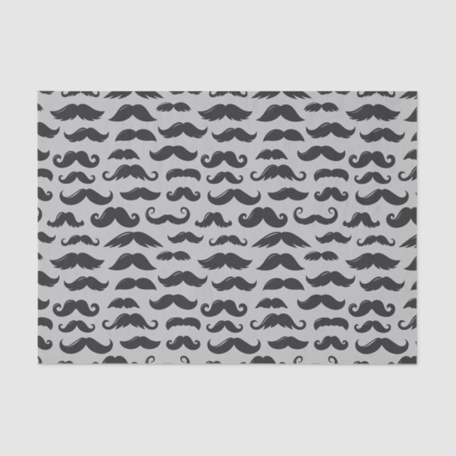 Papel De Seda Mustache Mash Tissue Paper (Anverso)