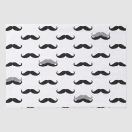 Papel De Seda Mustaches en blanco y negro