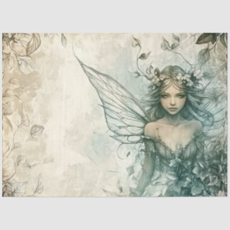 Papel De Seda Mysage Green Fairy Decoupage