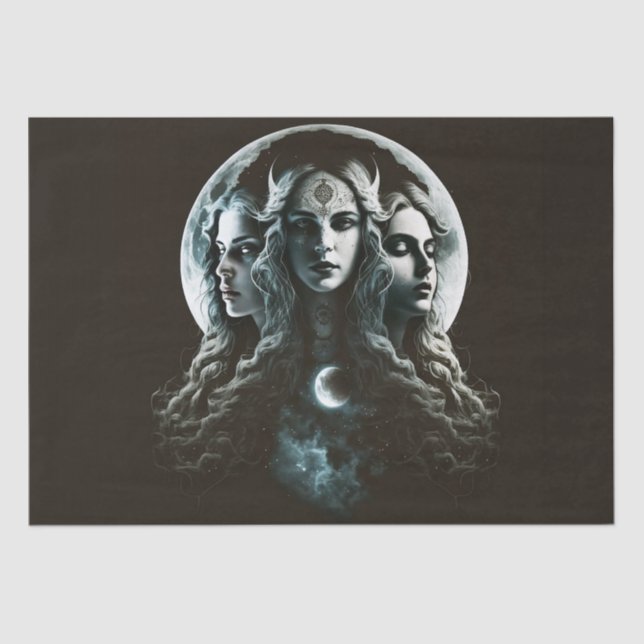 Papel De Seda Mystic Triple Goddess Twist Decoupage (Anverso)