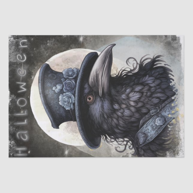 Papel De Seda Mystical Black Raven (Anverso)