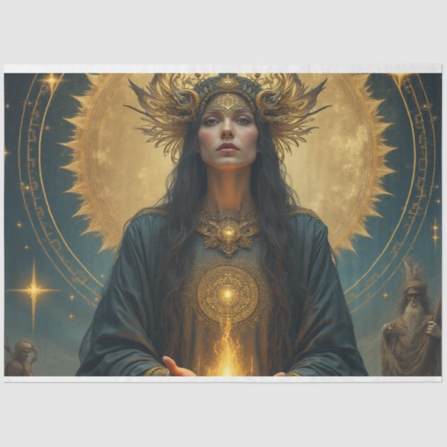 Papel De Seda Mystical Golden Goddess (Anverso)