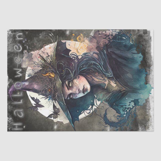 Papel De Seda Mystical Gothic Witch (Anverso)
