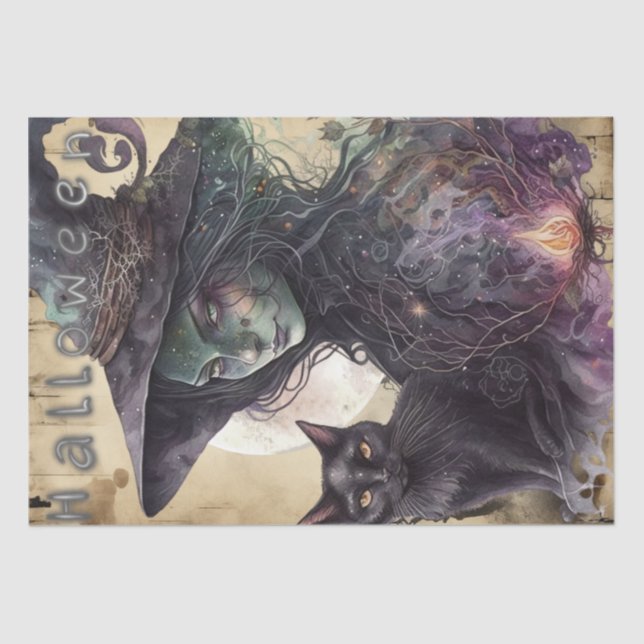 Papel De Seda Mystical Gothic Witch (Anverso)