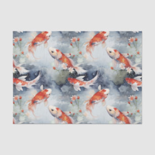 Papel De Seda Mystical Koi Fish Pond Decoupage