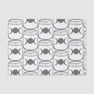 Papel De Seda Mystical Magic Moons Mason Jar Halloween Party