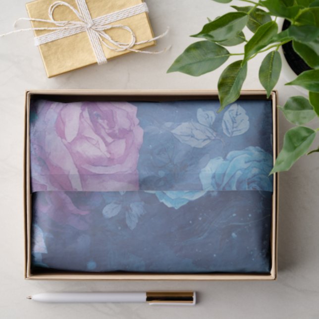 Papel De Seda Mystical Rose Motif Tissue Paper Sheets GiftWrap (Regalo )