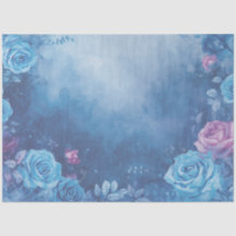 Mystical Rose Motif Tissue Paper Sheets GiftWrap
