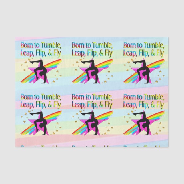 PAPEL DE SEDA NACIDO A TUMBLE GIMNASTICS TISSUE PAPER (Anverso)
