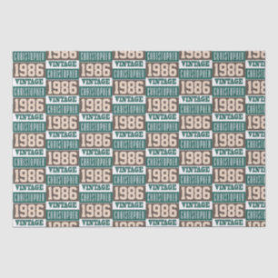Papel De Seda Nacido en 1986 con nombre cristiano