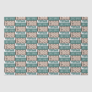 Papel De Seda Nacido en 1988 con nombre cristiano