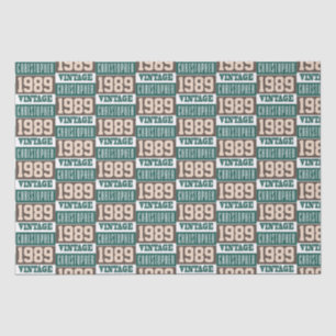 Papel De Seda Nacido en 1989 con nombre cristiano