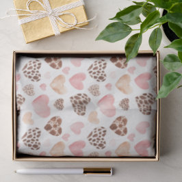 Papel De Seda Nacimiento de los corazones de los animales del le