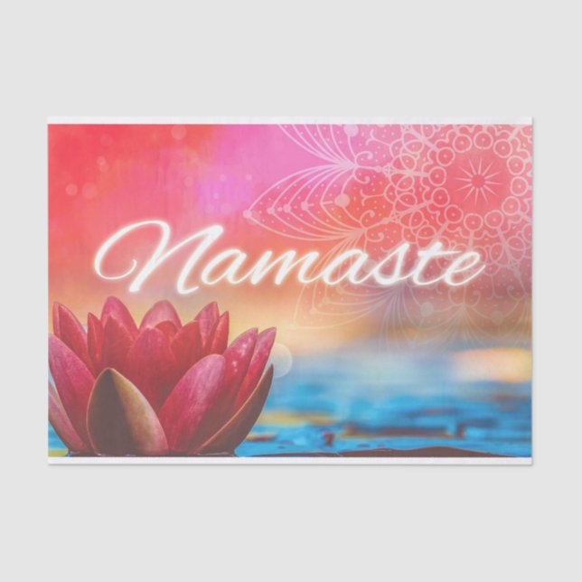 Papel De Seda Namaste Lotus y Mandala (Anverso)