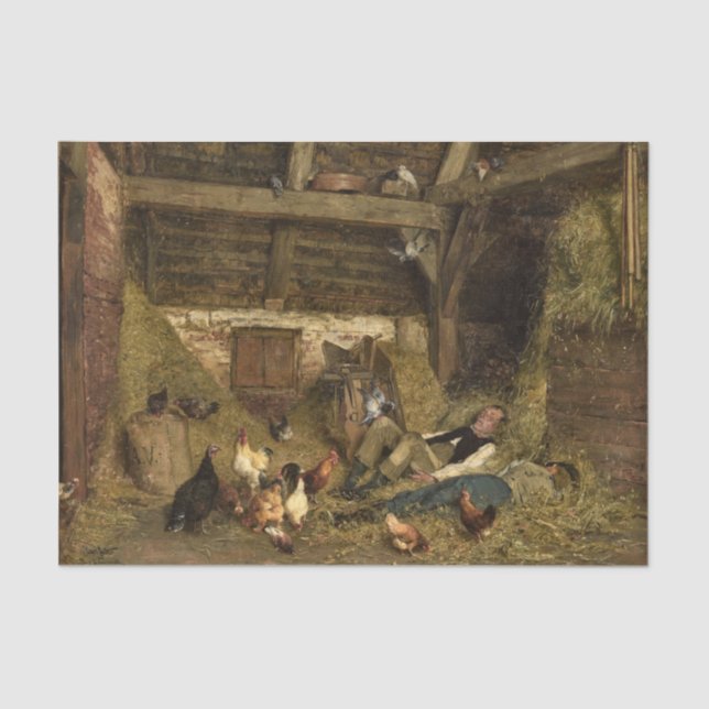 Papel De Seda Nap in a Barn by Carl Jutz (Anverso)