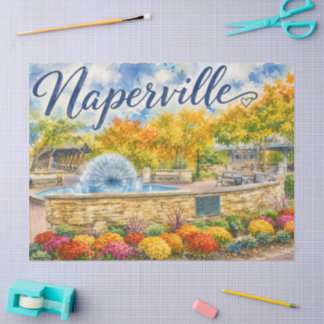 Papel De Seda Naperville Illinois Fuente Dandelion Riverwalk