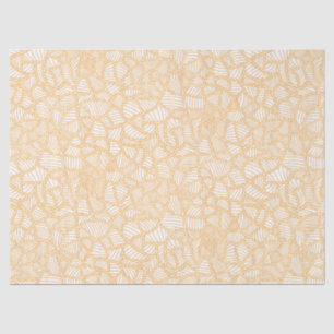 Papel De Seda Naranja aleatorio de hojas de mosaico pálido
