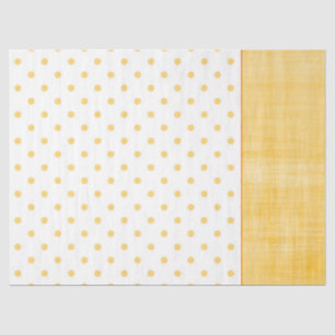 Papel De Seda Naranja amarillo soleado Whitewash Linen Polkadots
