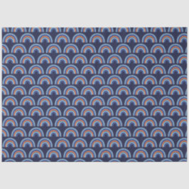 Papel De Seda Naranja arcoiris Boho y azul marino