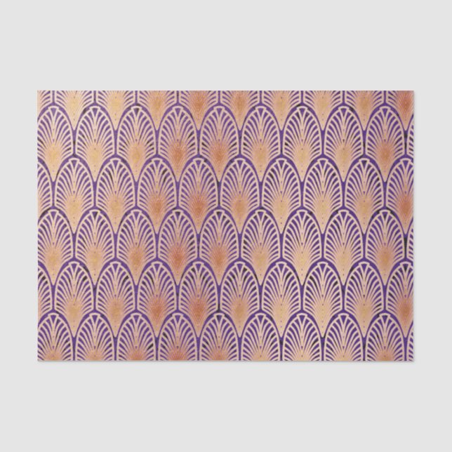 Papel De Seda naranja, art deco, metálico, remolacha, coral, vin (Anverso)
