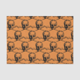 Papel De Seda Naranja Black Guay Pattern Skull Halloween party
