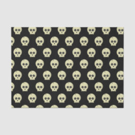Papel De Seda Naranja Black Pattern skull Halloween